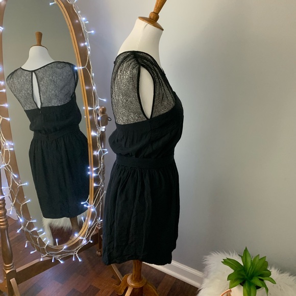 Sandro black lace silky dress - Picture 6 of 8